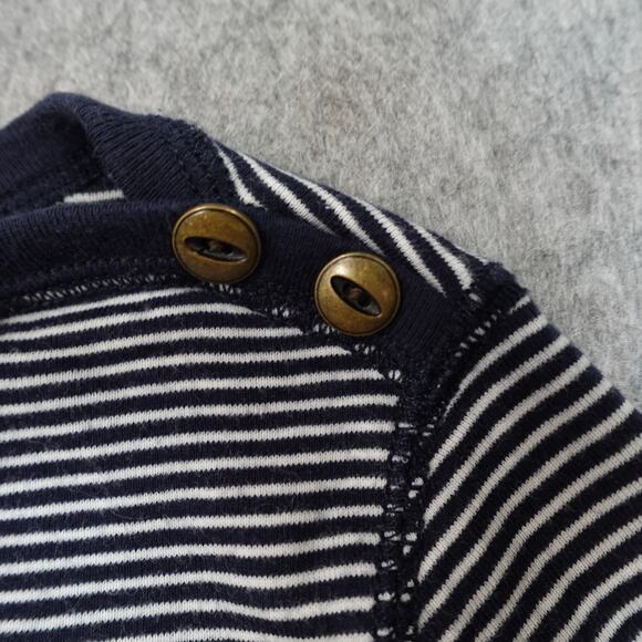 Ralph Lauren Top Womens Small Long Sleeve Boat Neck Striped Navy Blue Nautical - Picture 3 of 10